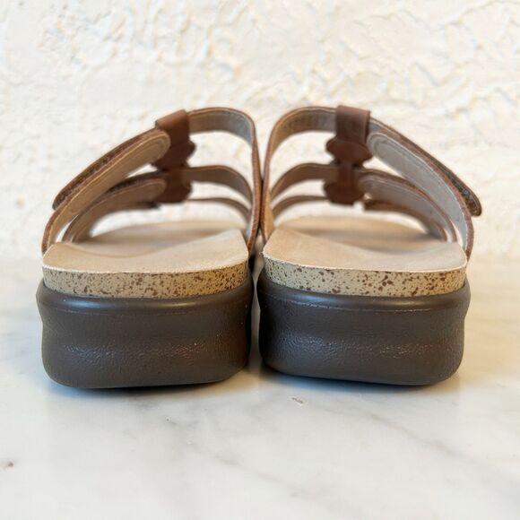 SAS Brown Leather Sandals Women’s Size 6.5 Tripad Comfort Cushion Made in USA - Picture 5 of 8